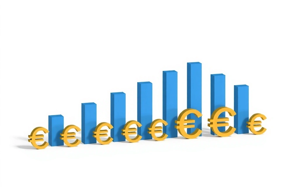 Grafico in crescita delle spese militari europee