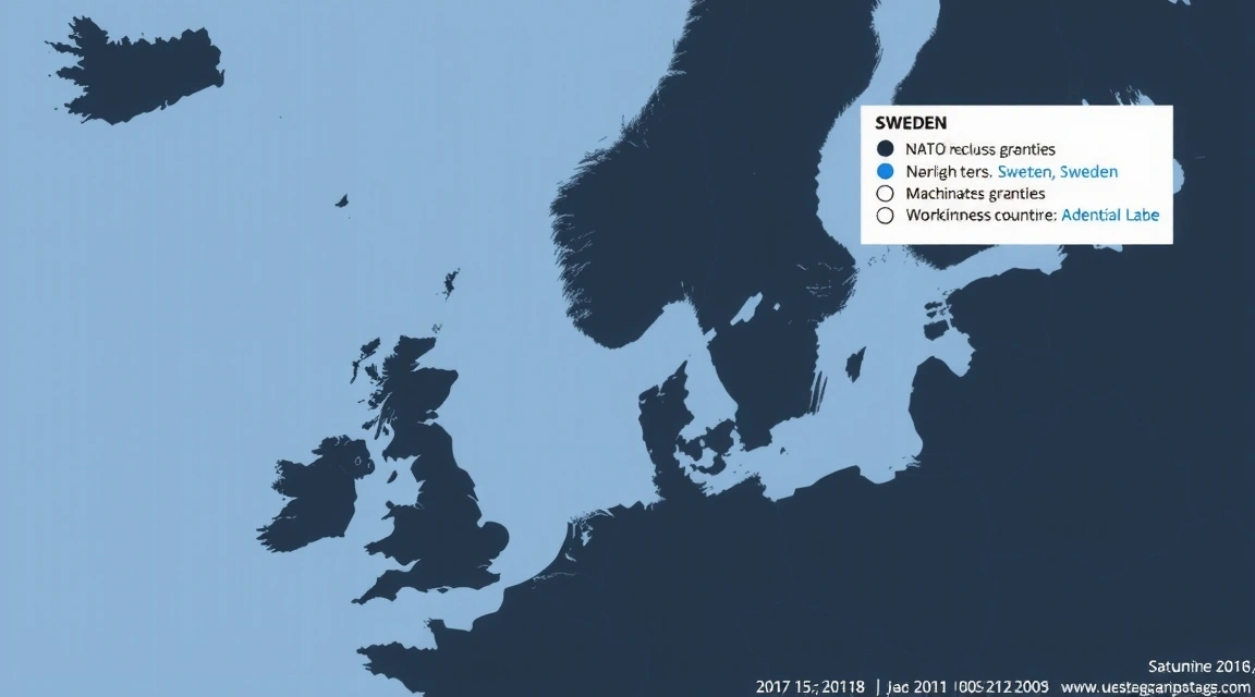 Mappa strategica del Mar Baltico con i paesi NATO evidenziati