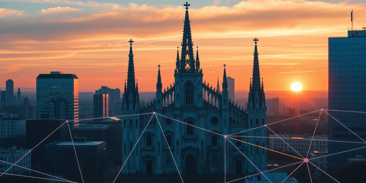 Visione futuristica di Milano